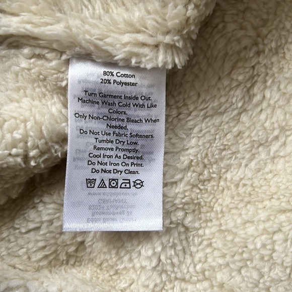 NWT Eddie Bauer Fleece Sherpa Lined Heavy Quarter Zip Sweatshirt Holiday Gift - Picture 4 of 5